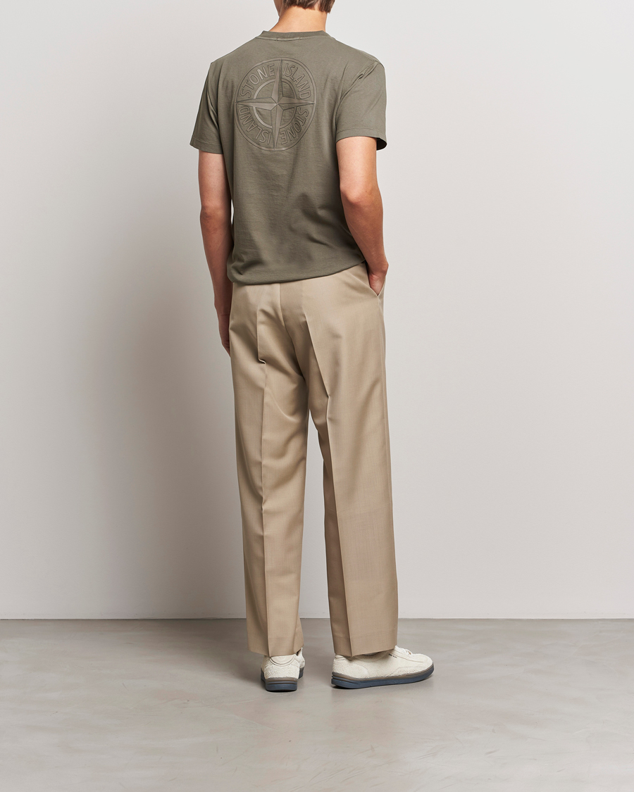 Homme | T-shirts | Stone Island | Garment Dyed Jersey Logo T-Shirt Walnut