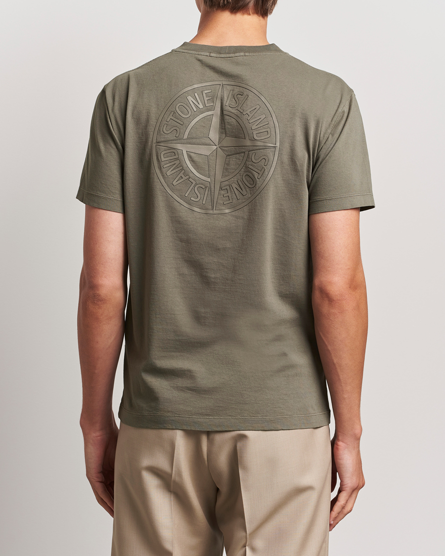 Homme | T-shirts | Stone Island | Garment Dyed Jersey Logo T-Shirt Walnut