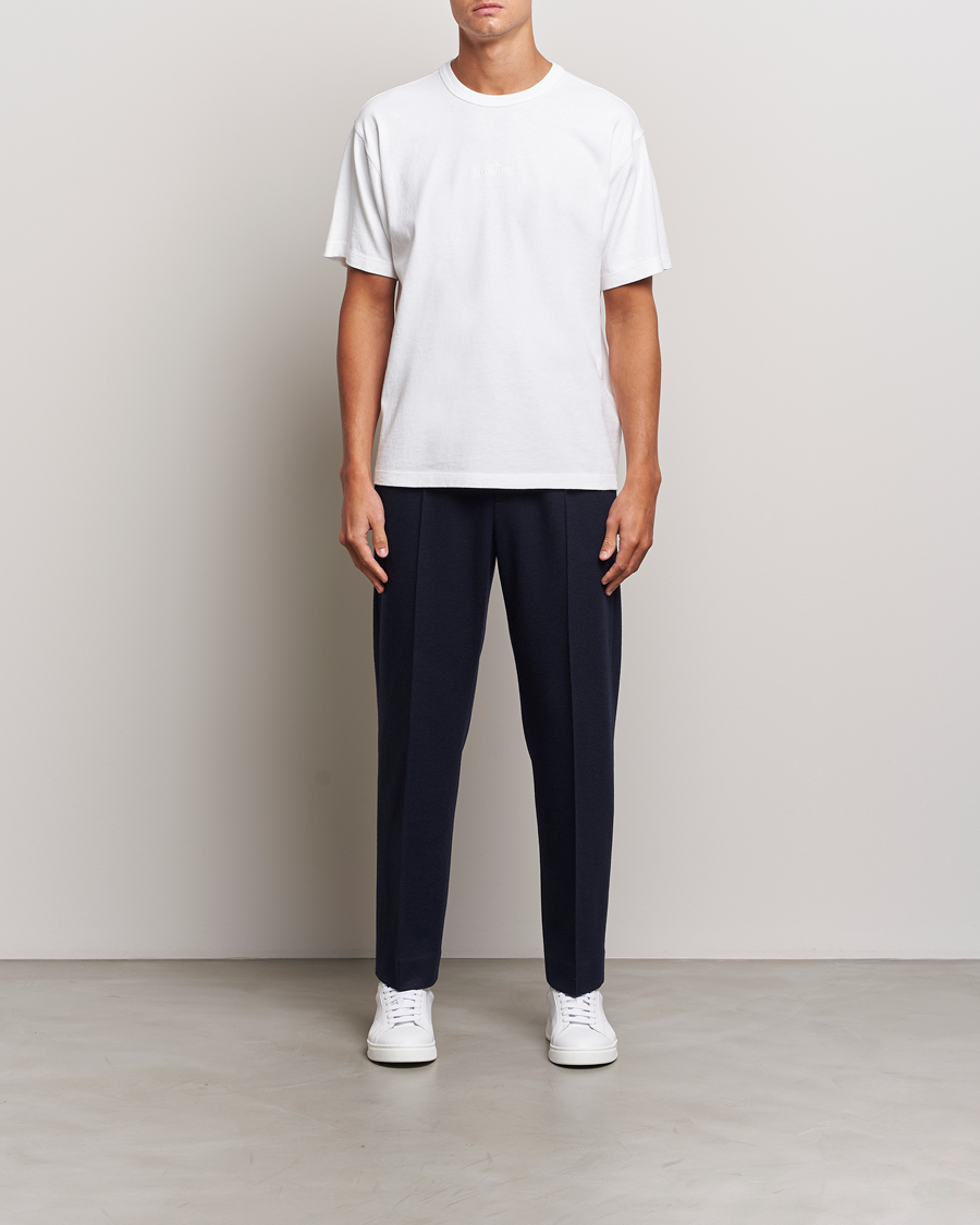 Homme | T-shirts | Stone Island | Old Dyed Cotton Logo T-Shirt White