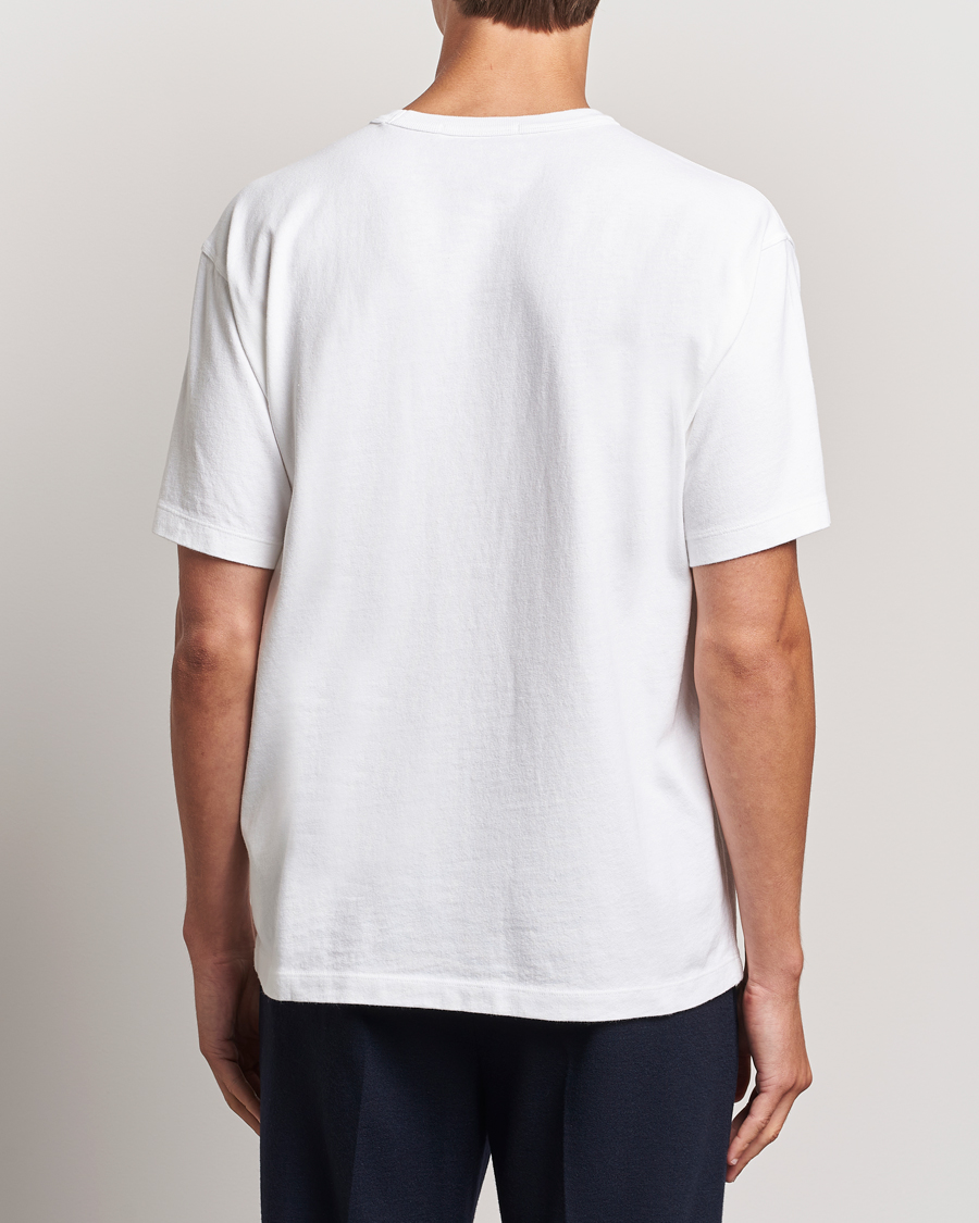 Homme | T-shirts | Stone Island | Old Dyed Cotton Logo T-Shirt White