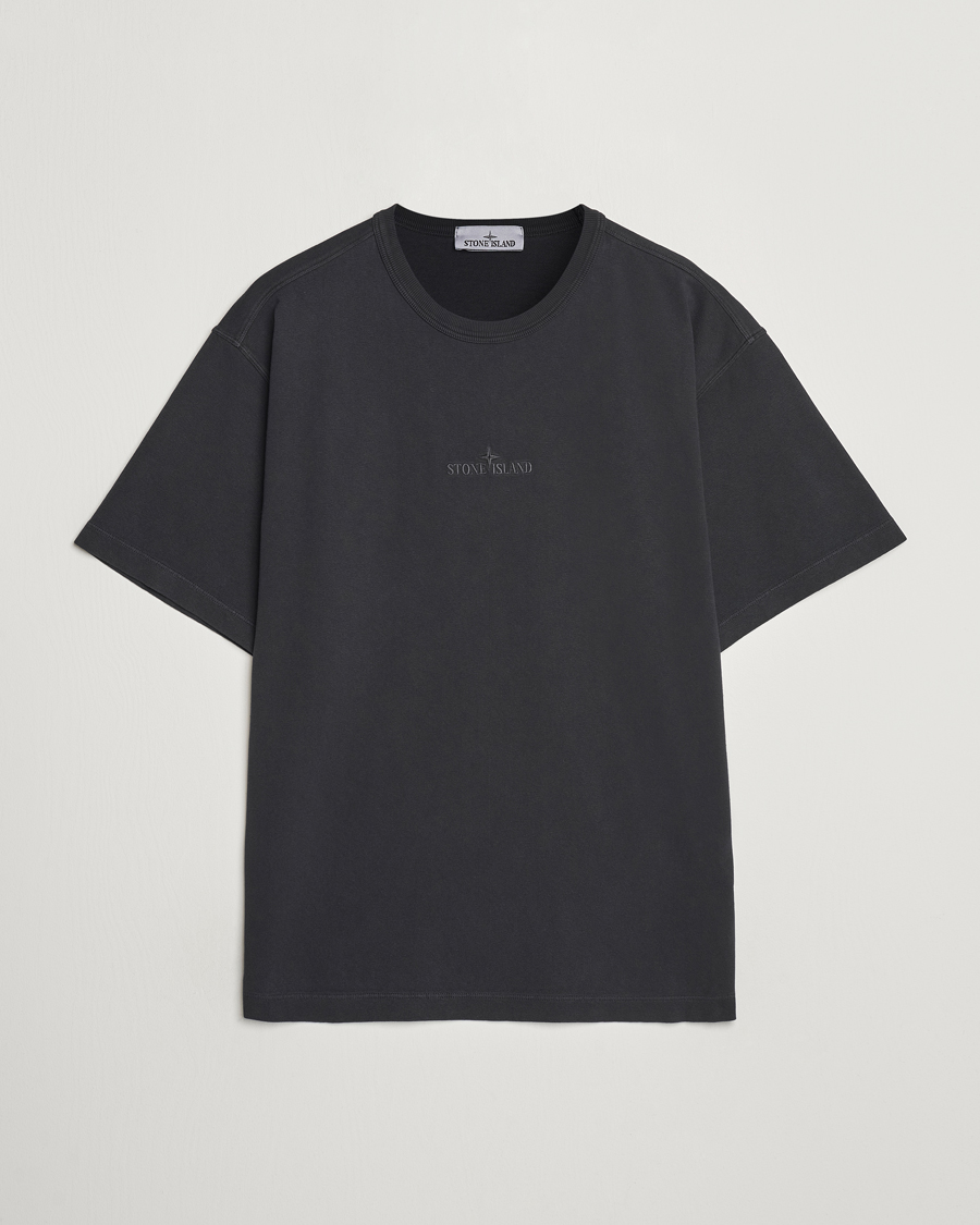 Homme | T-shirts | Stone Island | Old Dyed Cotton Logo T-Shirt Black