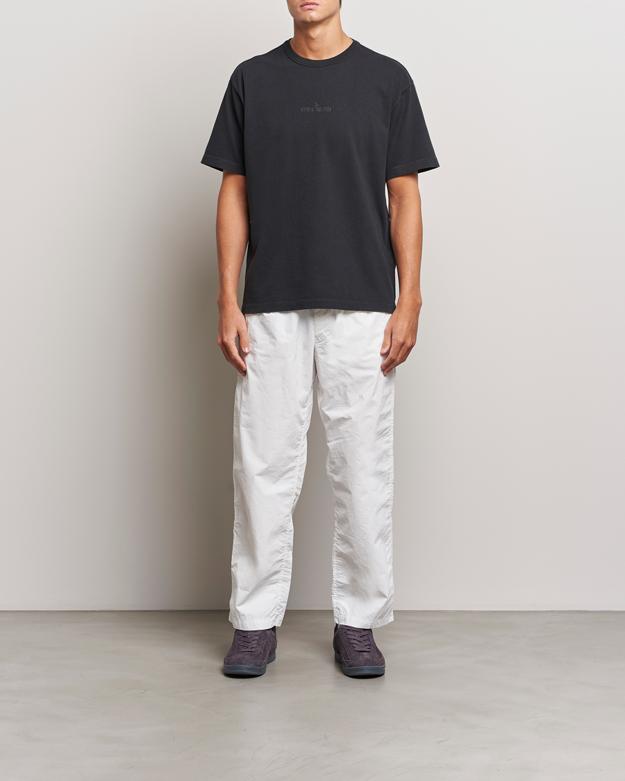 Homme | T-shirts | Stone Island | Old Dyed Cotton Logo T-Shirt Black