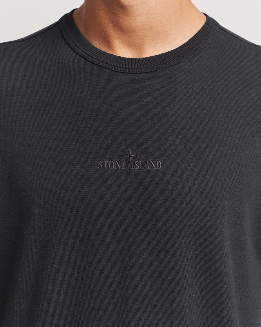 Homme | T-shirts | Stone Island | Old Dyed Cotton Logo T-Shirt Black