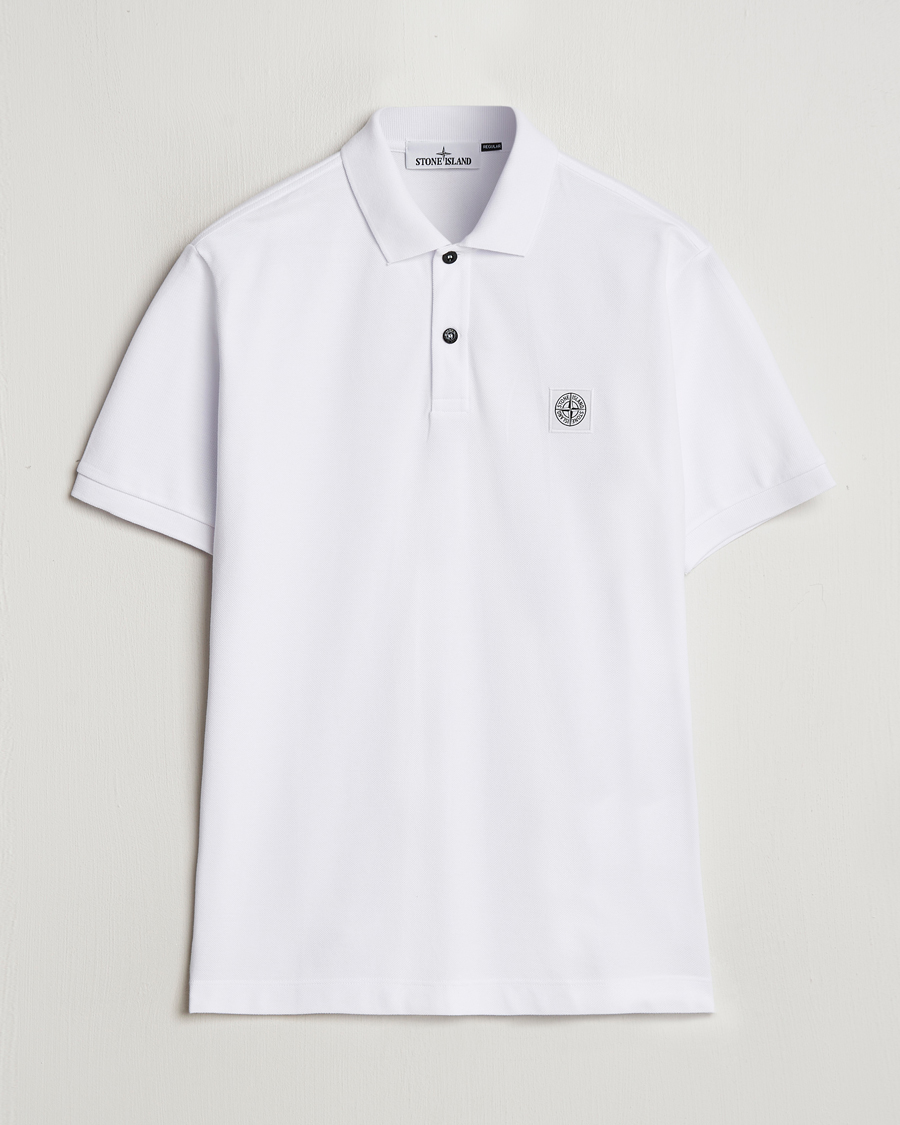 Homme | Polos | Stone Island | Cotton Pique Polo White