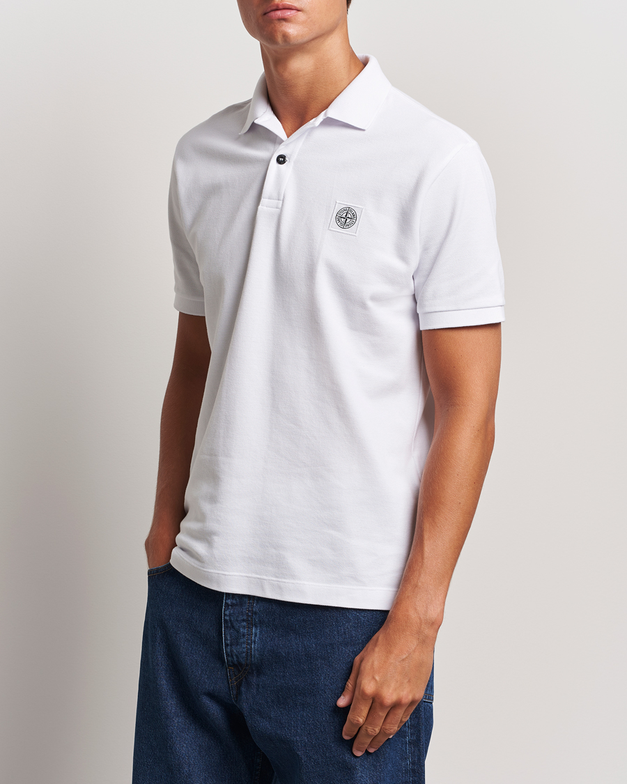 Homme | Polos | Stone Island | Cotton Pique Polo White