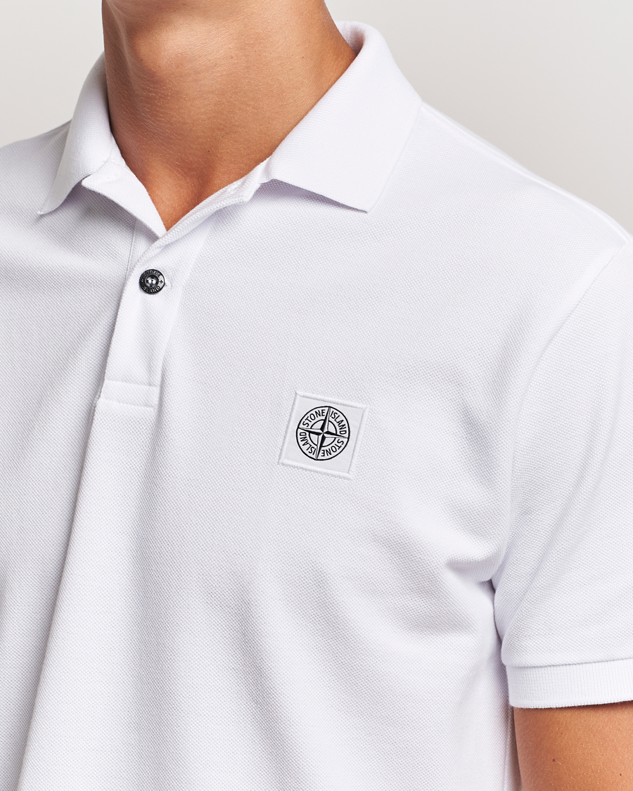 Homme | Polos | Stone Island | Cotton Pique Polo White