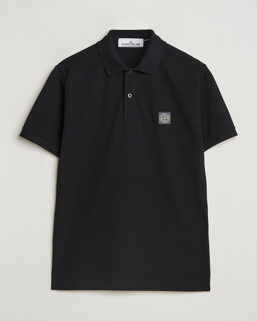 Homme | Polos | Stone Island | Cotton Pique Polo Black