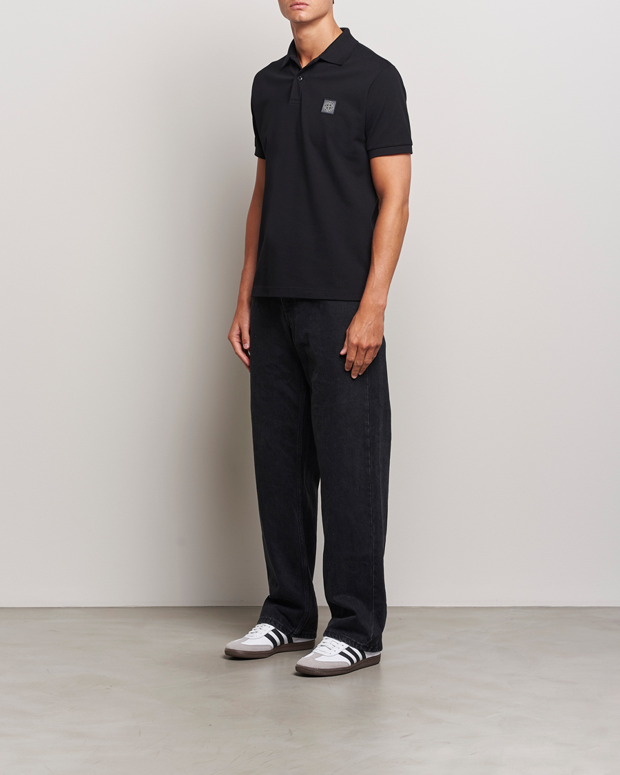 Homme | Polos | Stone Island | Cotton Pique Polo Black