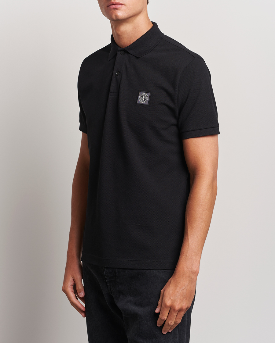 Homme | Polos | Stone Island | Cotton Pique Polo Black