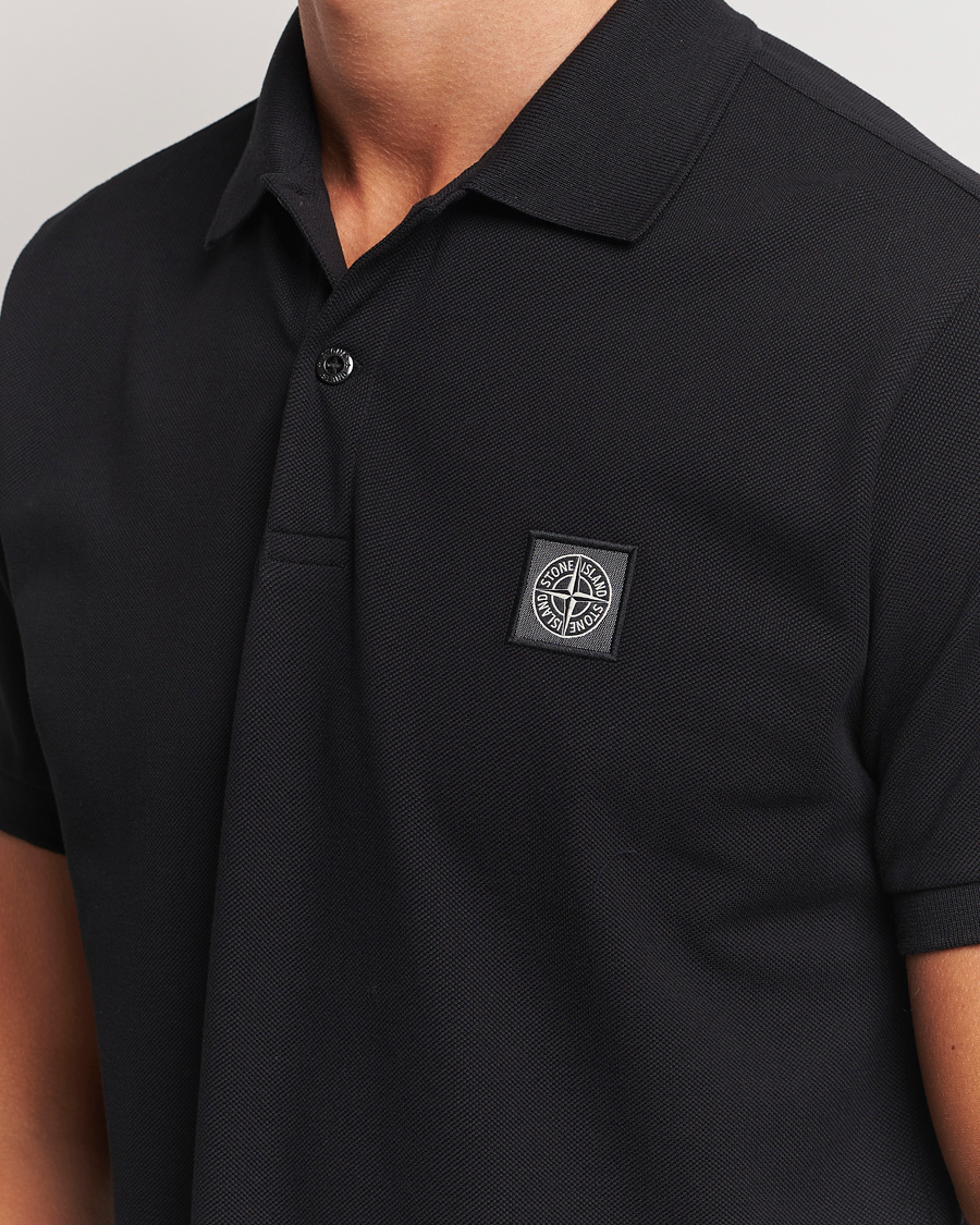 Homme | Polos | Stone Island | Cotton Pique Polo Black