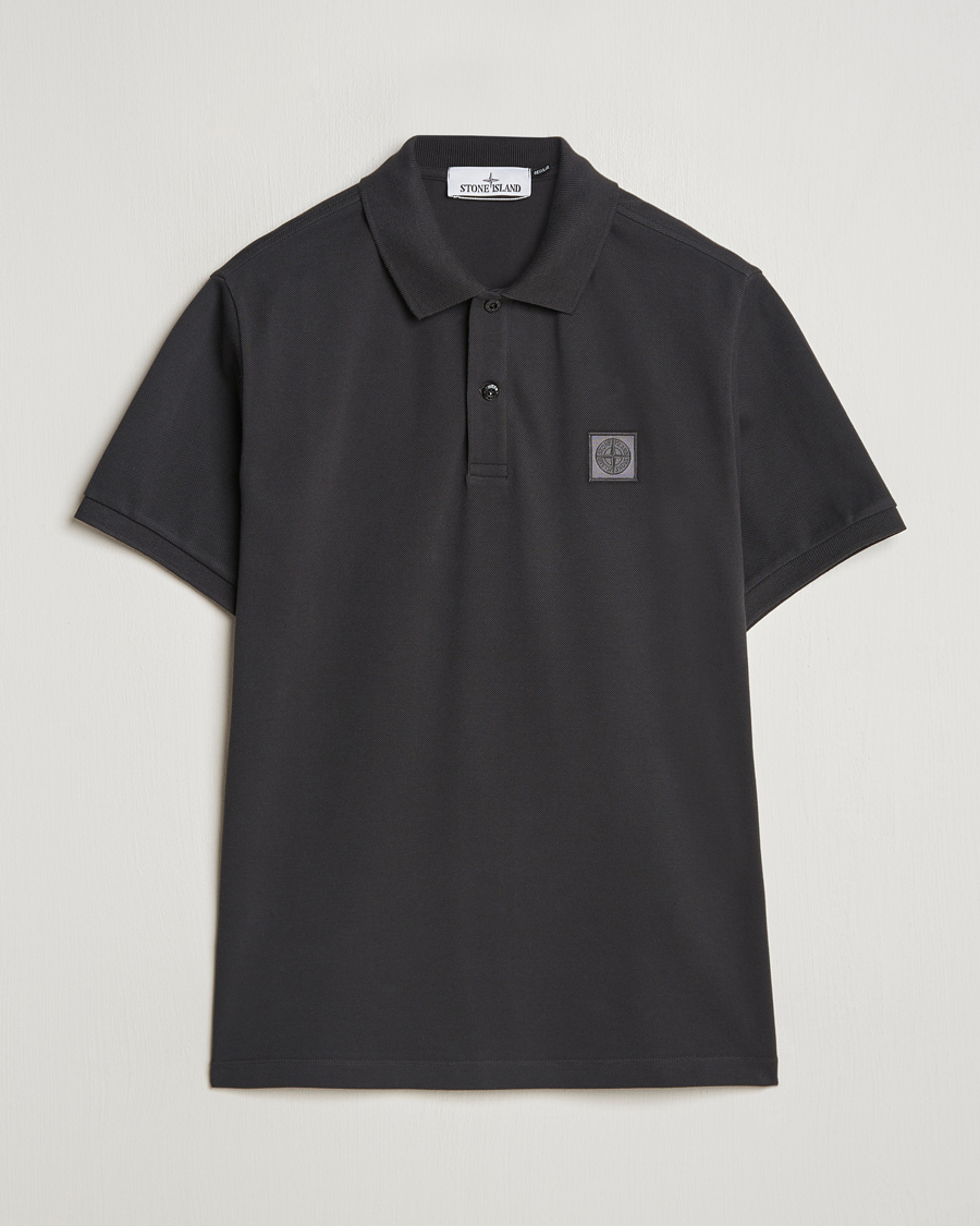 Homme | Polos | Stone Island | Cotton Pique Polo Lead Grey