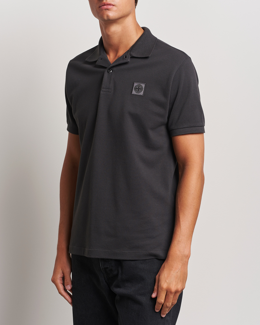Homme | Polos | Stone Island | Cotton Pique Polo Lead Grey