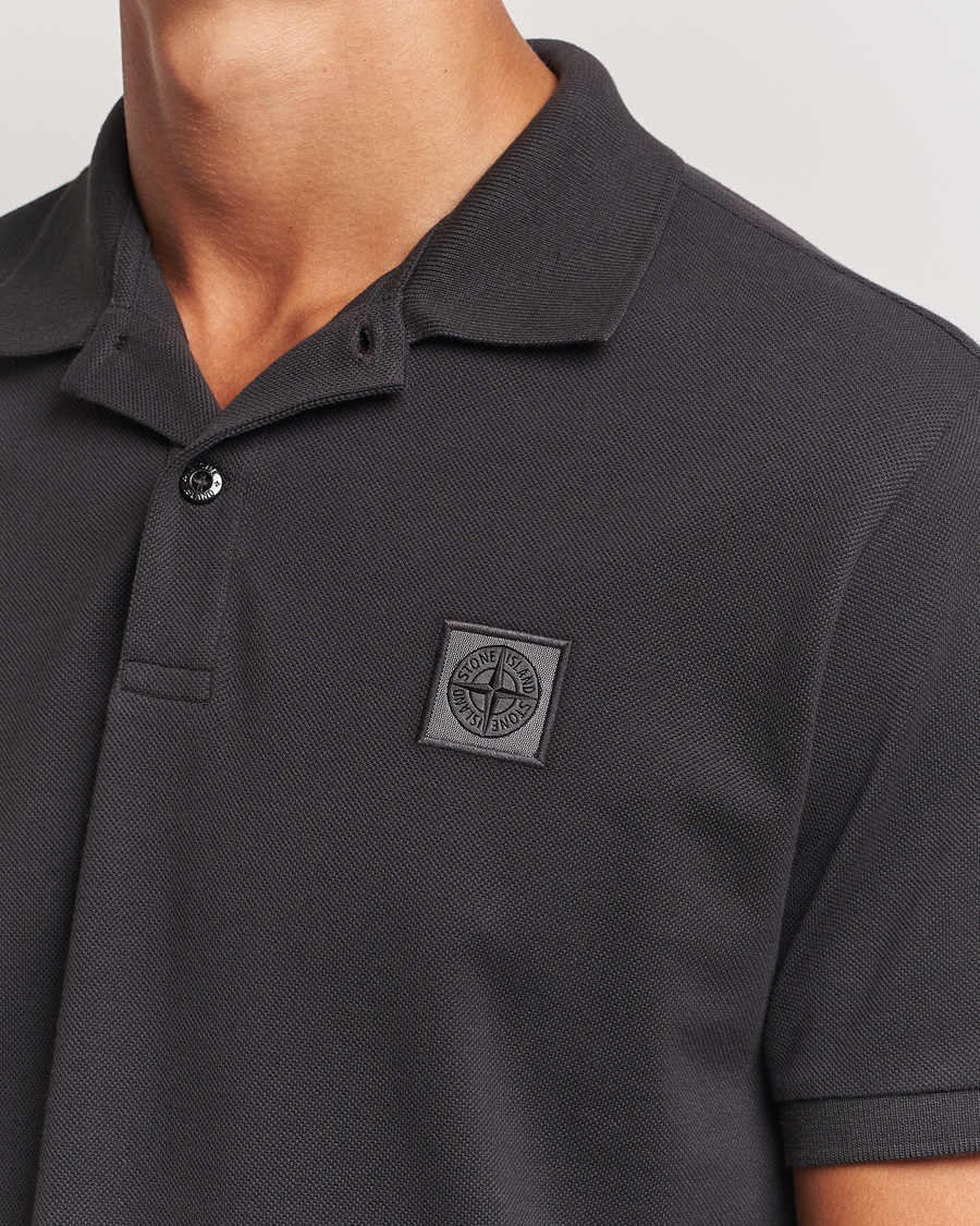 Homme | Polos | Stone Island | Cotton Pique Polo Lead Grey