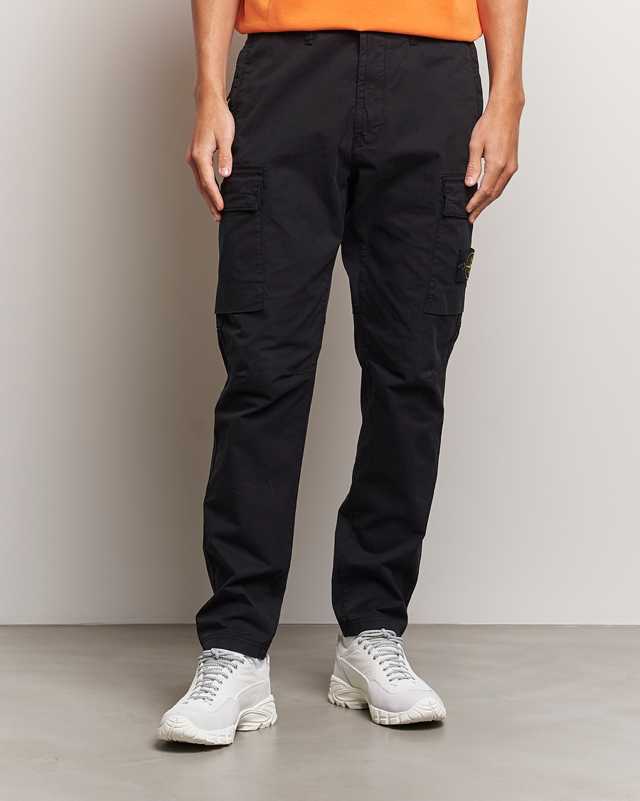 Homme | Pantalons | Stone Island | Stretch Cotton Gabardine Trousers Black