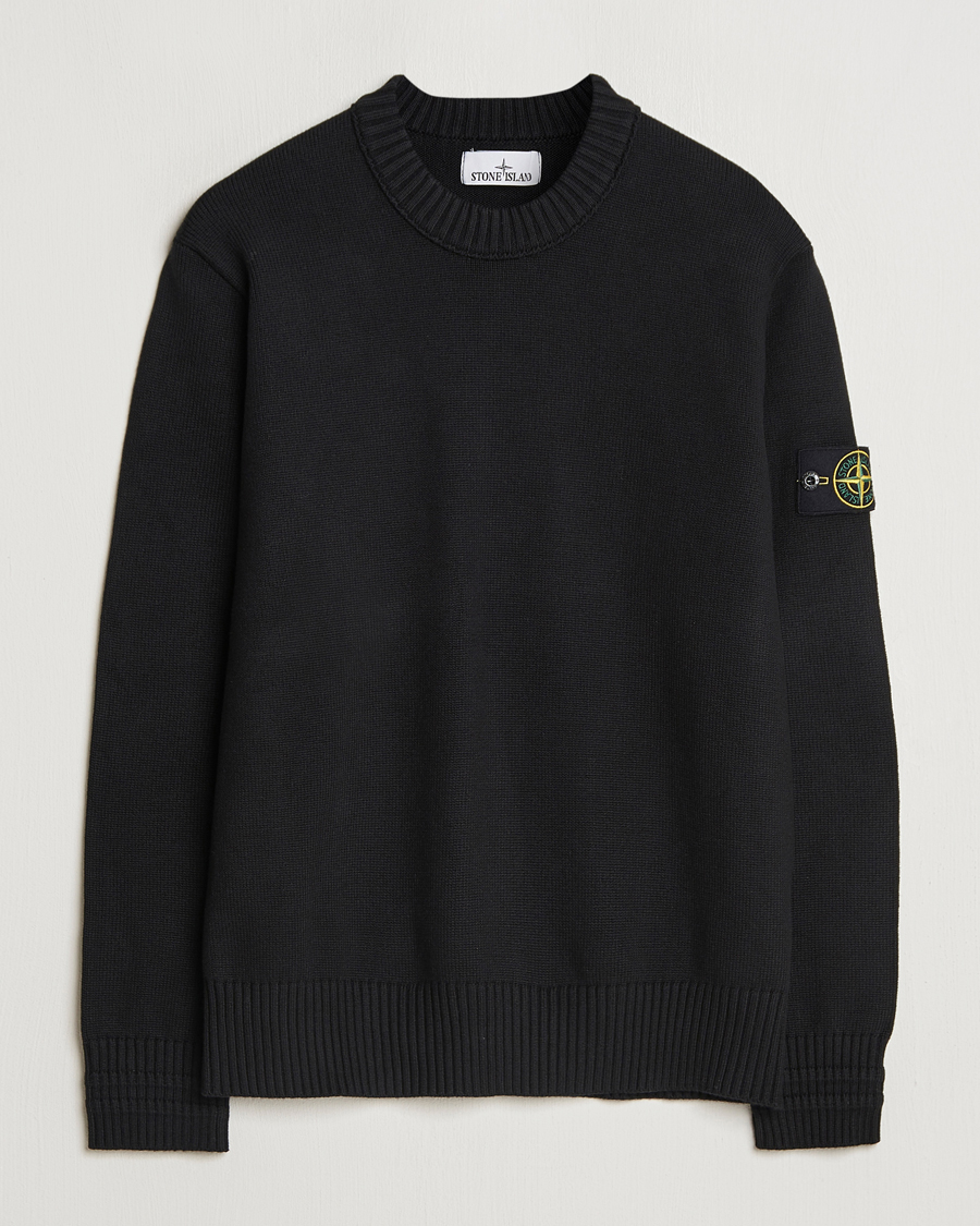 Homme | Pulls Et Tricots | Stone Island | Winter Cotton Knitted Crew Neck Black