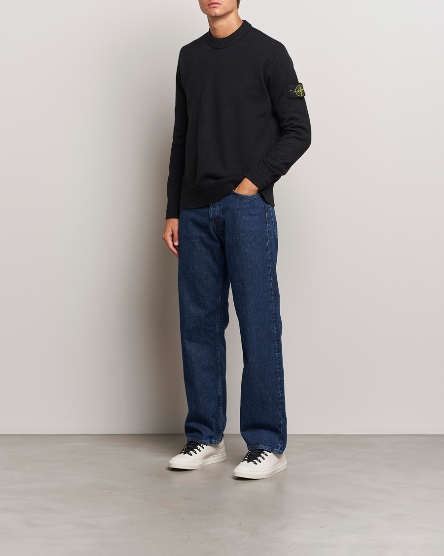 Homme | Pulls Et Tricots | Stone Island | Winter Cotton Knitted Crew Neck Black
