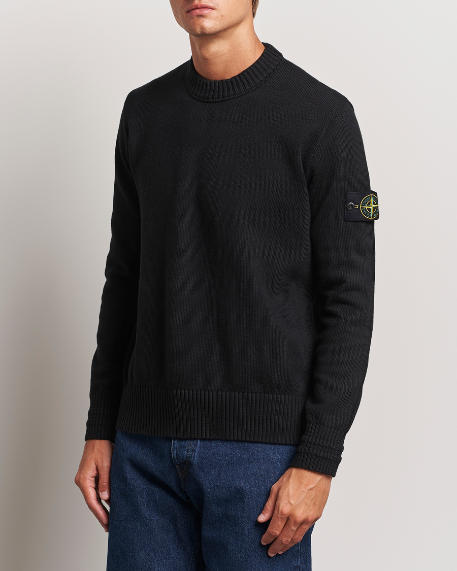 Homme | Pulls Et Tricots | Stone Island | Winter Cotton Knitted Crew Neck Black