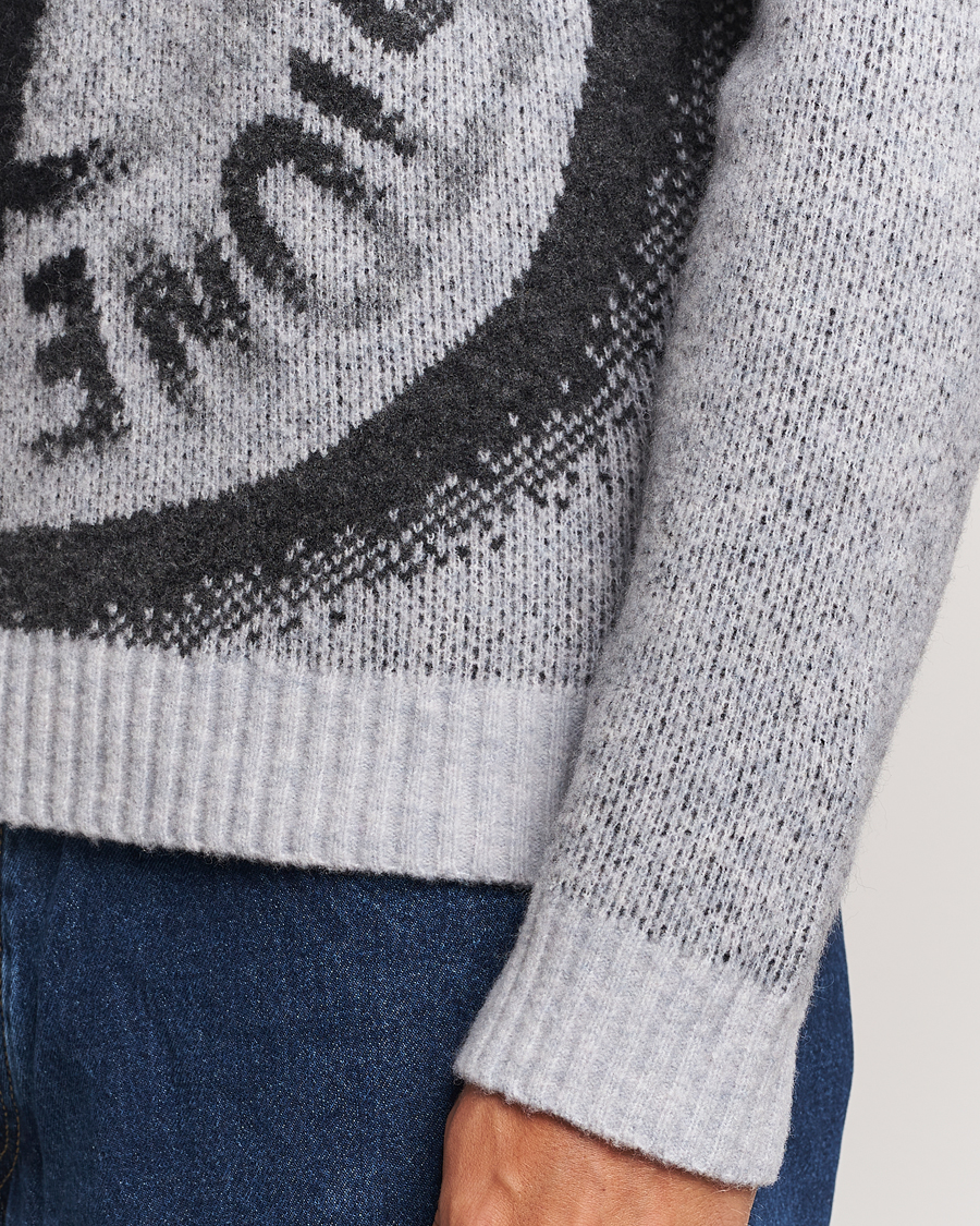 Homme | Pulls Et Tricots | Stone Island | Jacquard Knitted Wool Crew Neck Grey