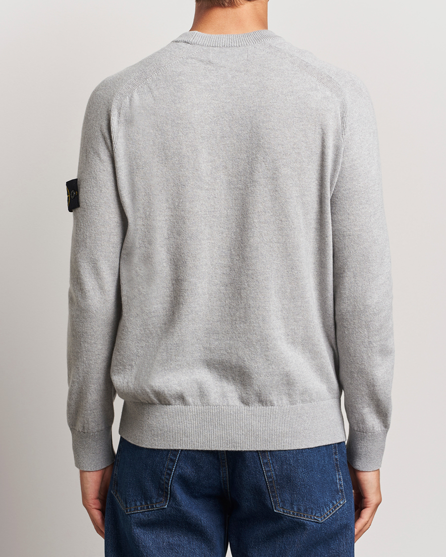 Homme | Pulls Et Tricots | Stone Island | Cardigan Knit Geelong Wool Crew Neck Melange Grey