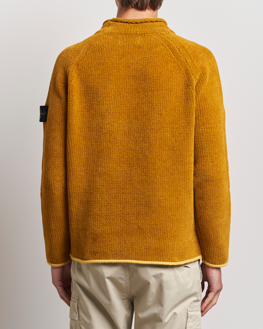 Homme | Pulls Et Tricots | Stone Island | Cotton Chenille Mock Neck Mustard