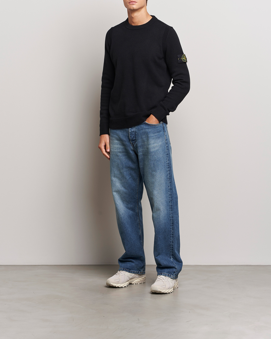 Homme | Pulls Et Tricots | Stone Island | Knitted Lambwool Sweater Black