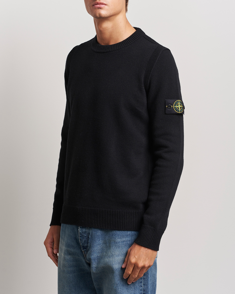 Homme | Pulls Et Tricots | Stone Island | Knitted Lambwool Sweater Black