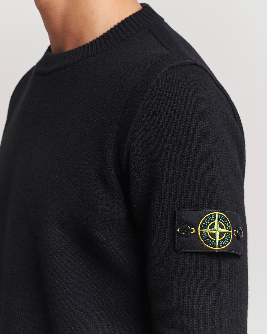 Homme | Pulls Et Tricots | Stone Island | Knitted Lambwool Sweater Black