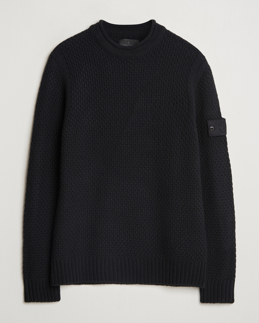 Homme | Pulls Et Tricots | Stone Island | Ghost Knitted Geelong Mock Neck Black