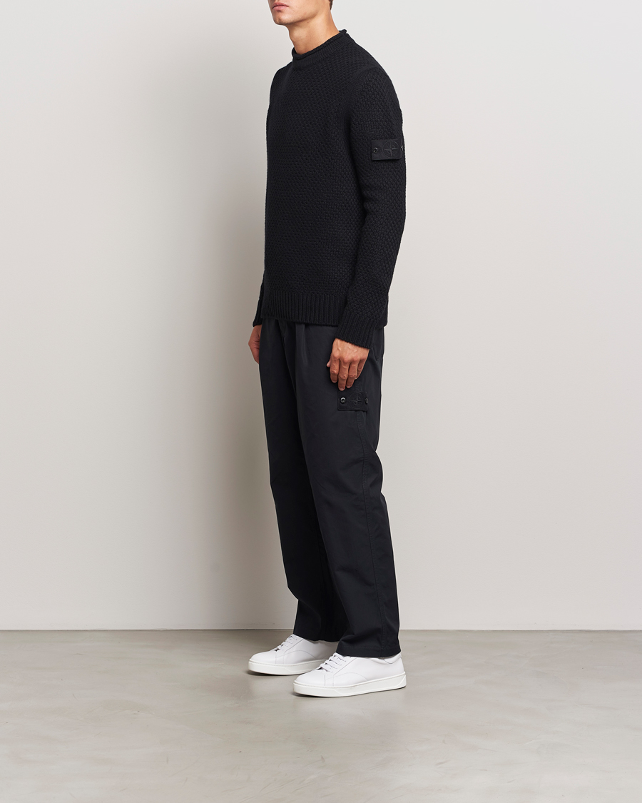Homme | Pulls Et Tricots | Stone Island | Ghost Knitted Geelong Mock Neck Black