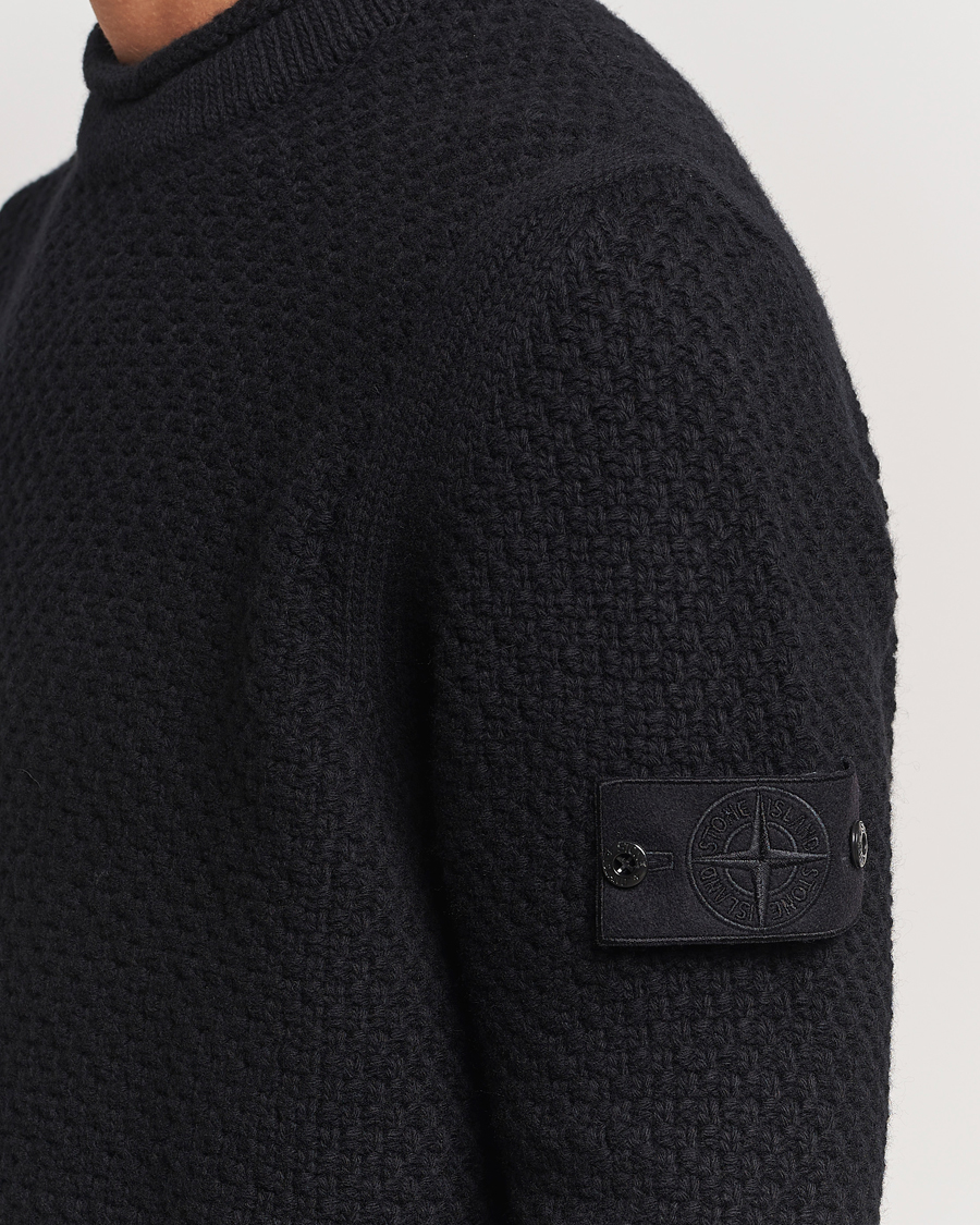 Homme | Pulls Et Tricots | Stone Island | Ghost Knitted Geelong Mock Neck Black