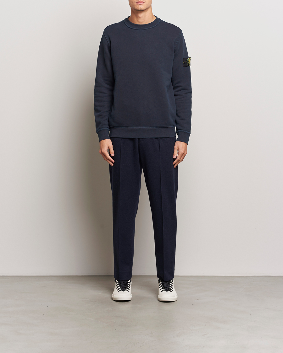 Homme | Pulls Et Tricots | Stone Island | Old Dyed Cotton Sweatshirt Navy Blue