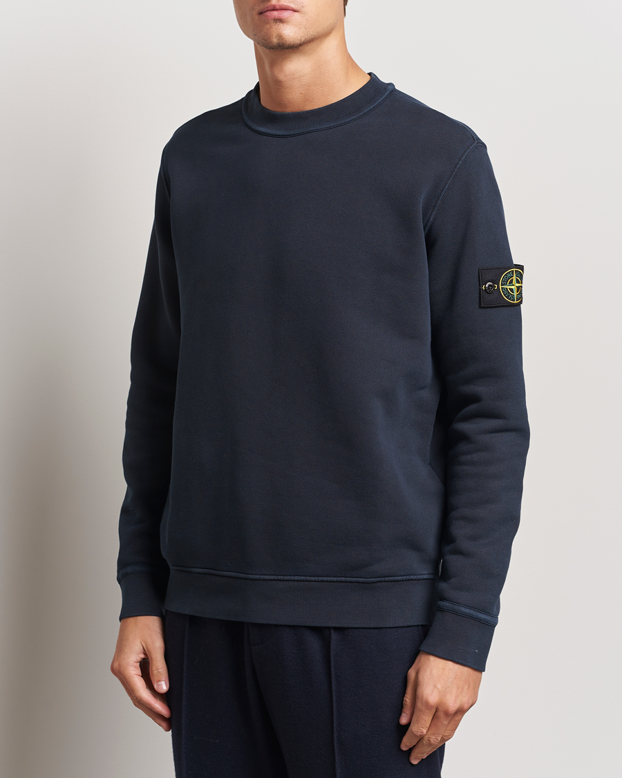 Homme | Pulls Et Tricots | Stone Island | Old Dyed Cotton Sweatshirt Navy Blue