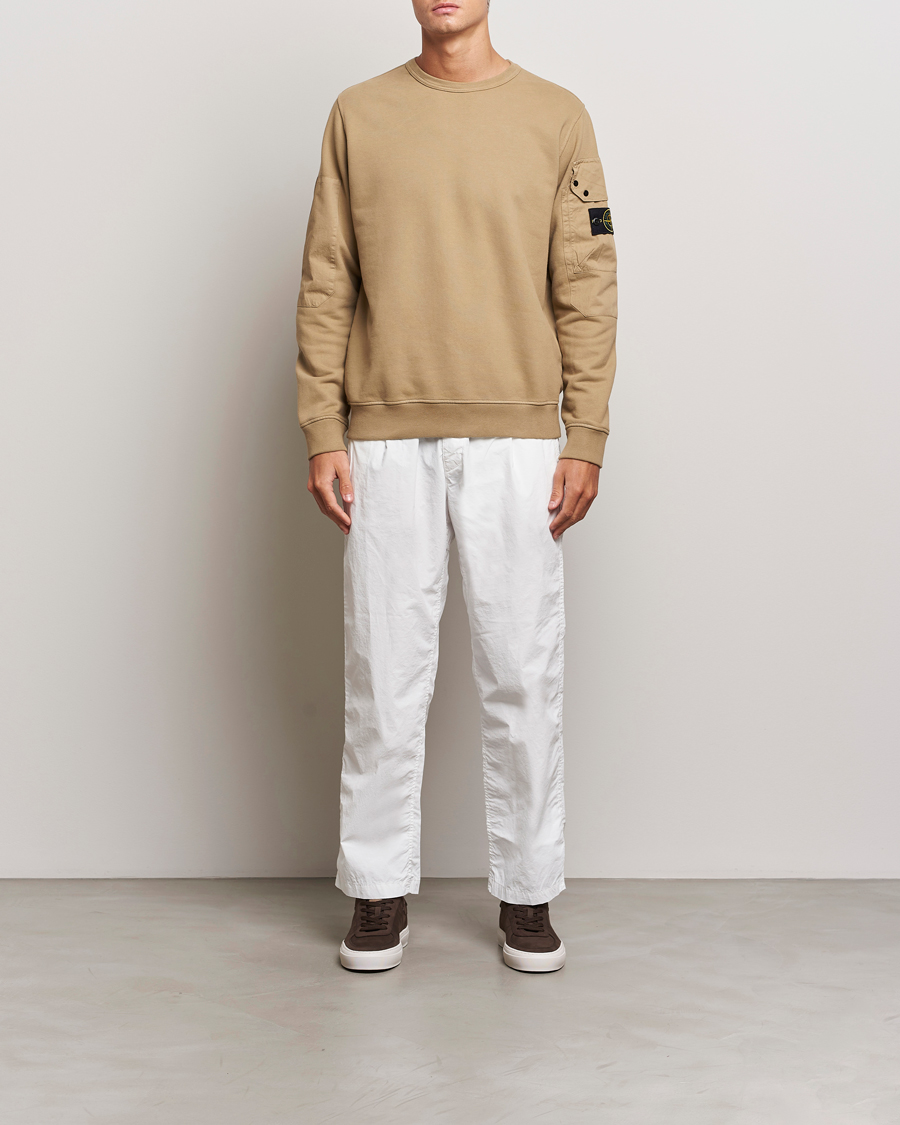 Homme | Pulls Et Tricots | Stone Island | Brushed Cotton Fleece Sweatshirt Biscuit