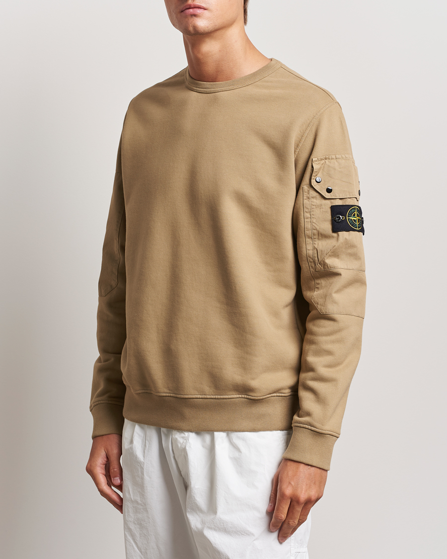 Homme | Pulls Et Tricots | Stone Island | Brushed Cotton Fleece Sweatshirt Biscuit