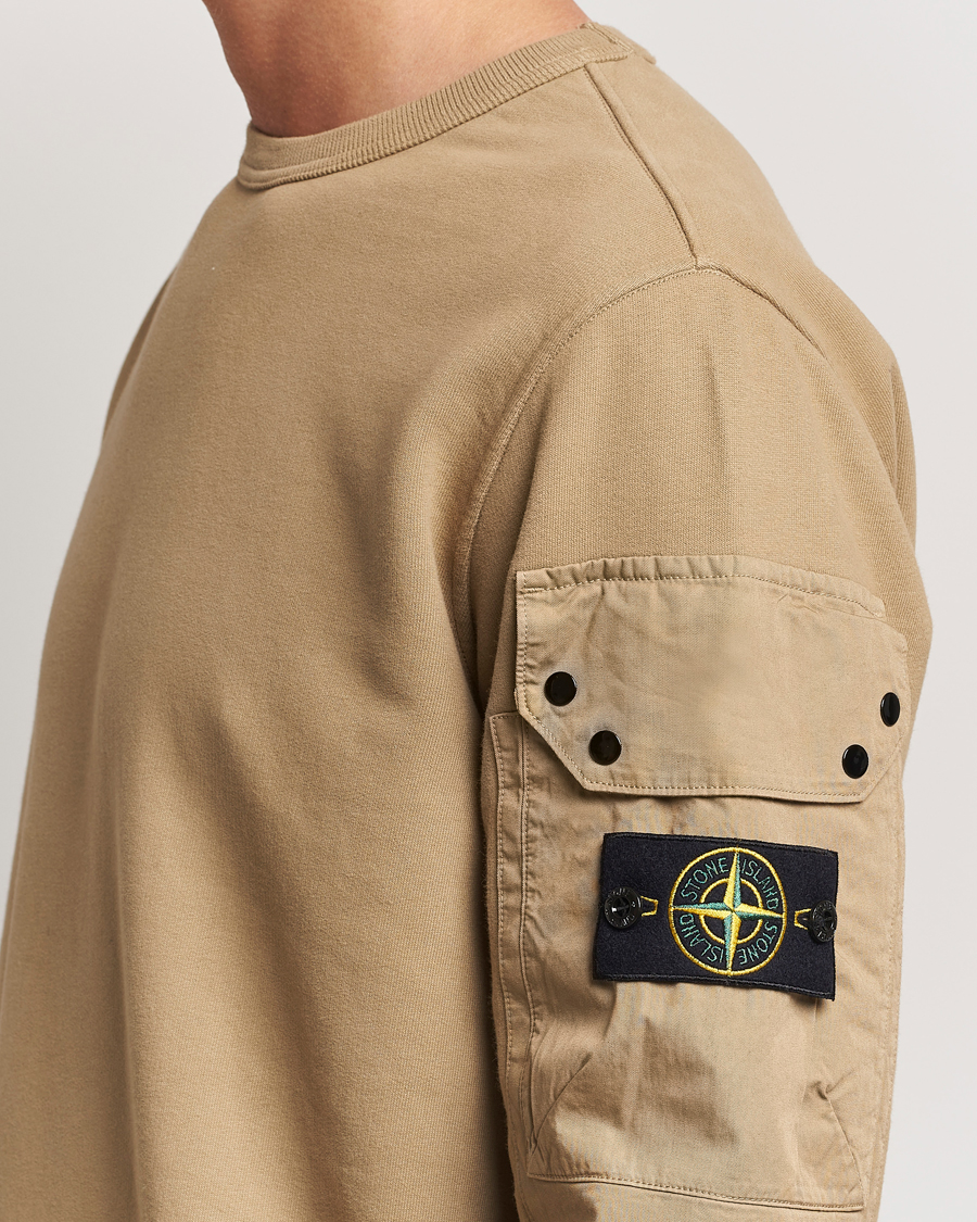 Homme | Pulls Et Tricots | Stone Island | Brushed Cotton Fleece Sweatshirt Biscuit