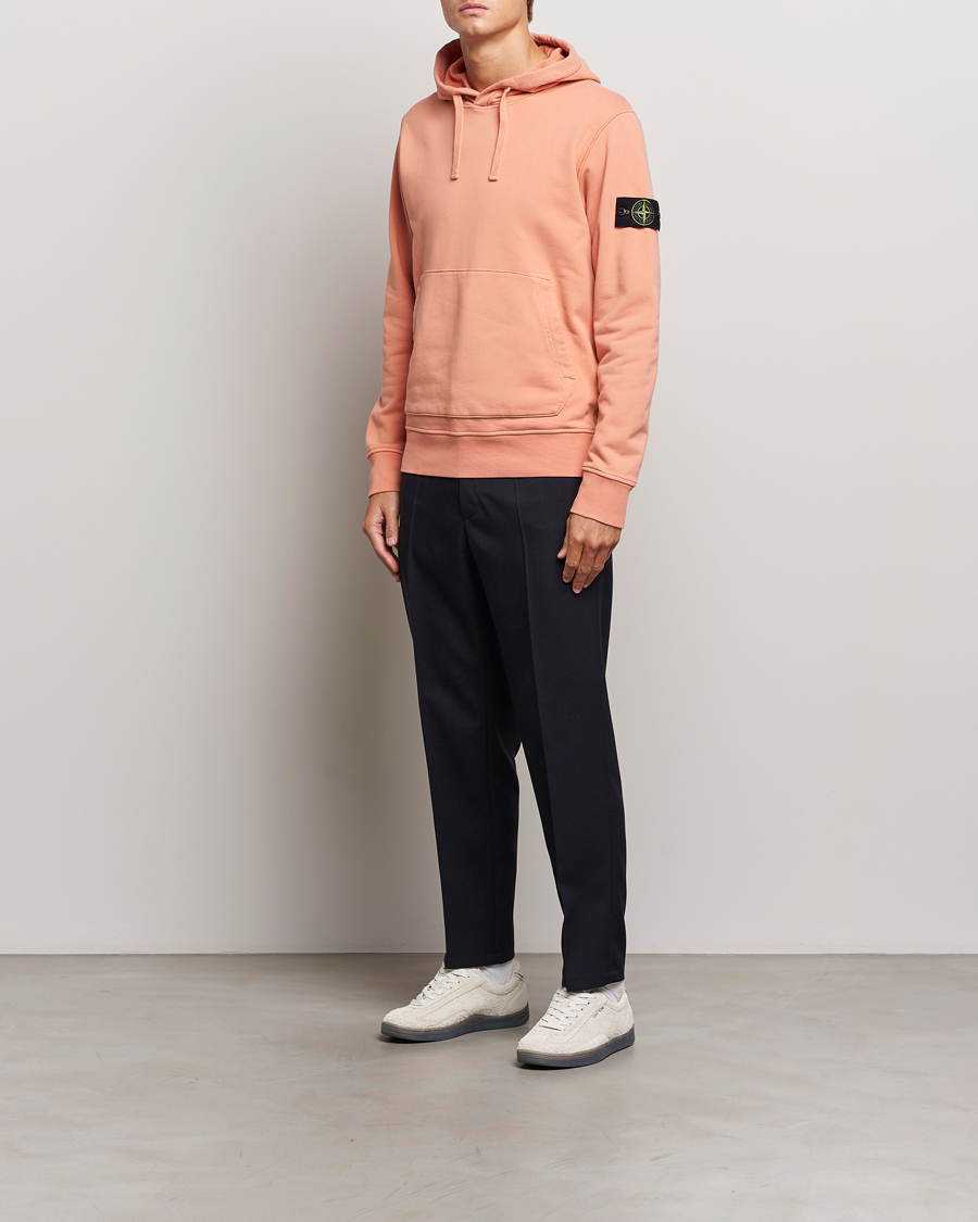 Homme | Pulls Et Tricots | Stone Island | Garment Dyed Fleece Hood Orange