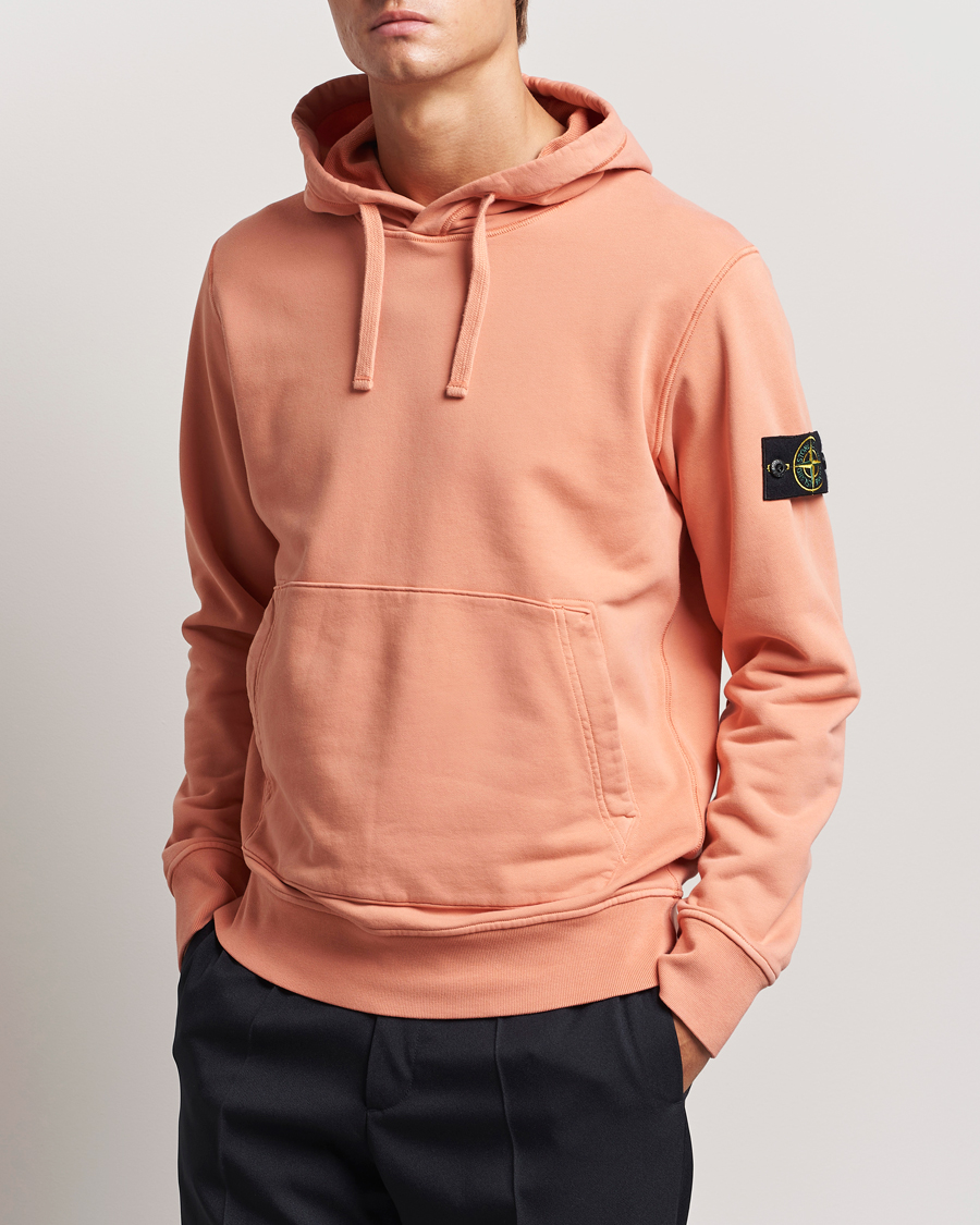 Homme | Pulls Et Tricots | Stone Island | Garment Dyed Fleece Hood Orange