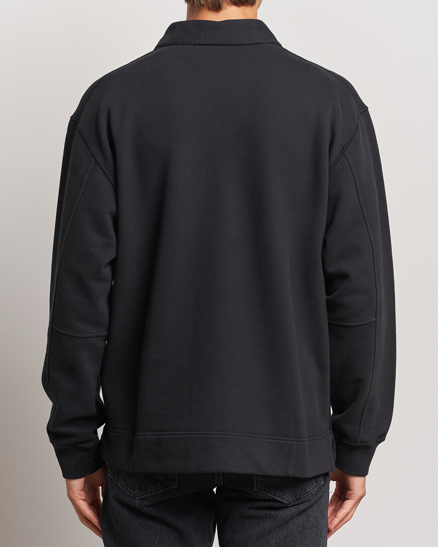 Homme | Pulls Et Tricots | Stone Island | Garment Dyed Fleece Zip Polo Black