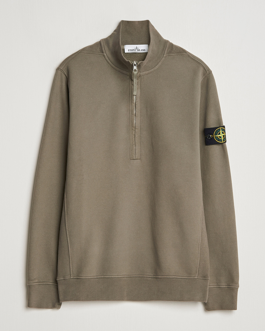 Homme | Pulls Et Tricots | Stone Island | Garment Dyed Fleece Half Zip Walnut