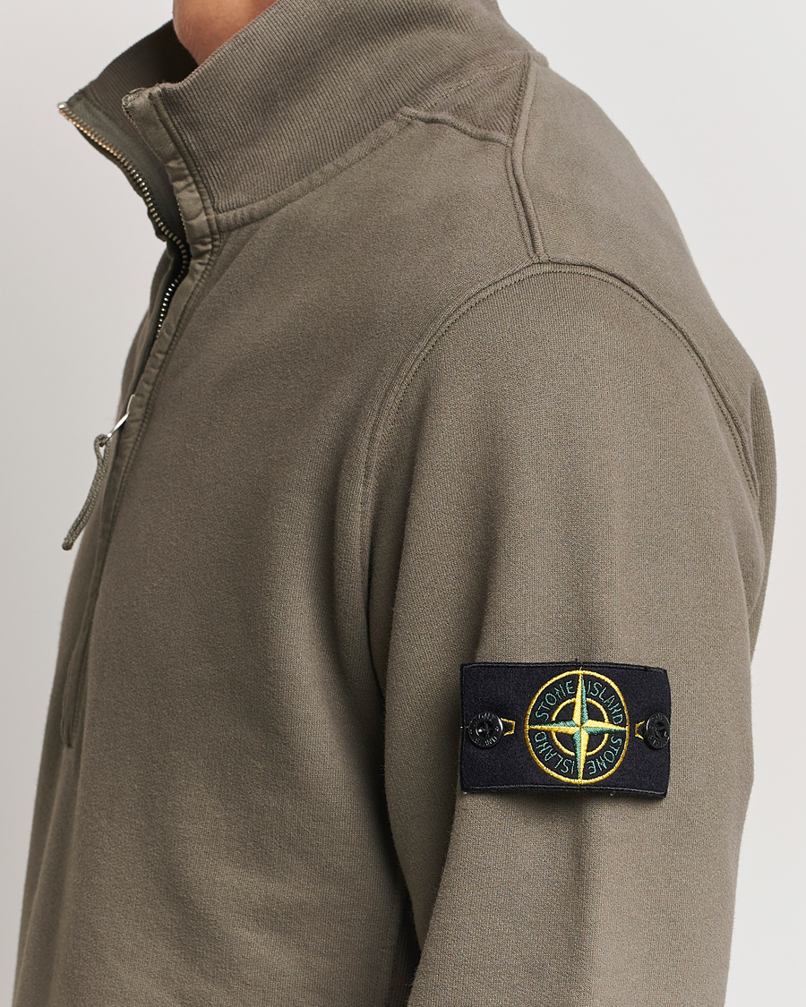 Homme | Pulls Et Tricots | Stone Island | Garment Dyed Fleece Half Zip Walnut