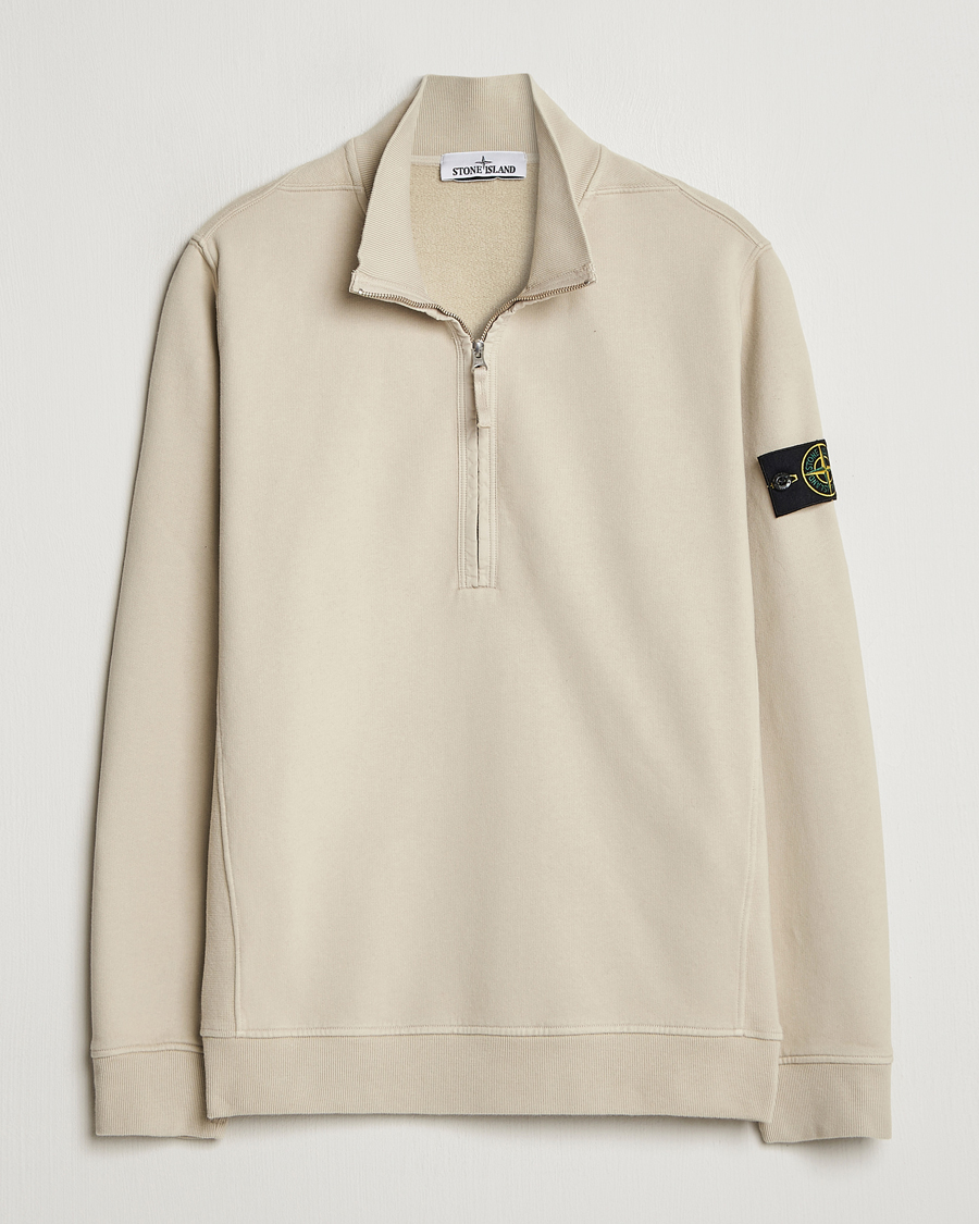 Homme | Pulls Et Tricots | Stone Island | Garment Dyed Fleece Half Zip Plaster