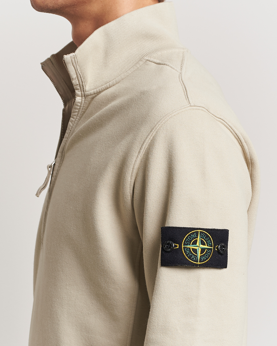 Homme | Pulls Et Tricots | Stone Island | Garment Dyed Fleece Half Zip Plaster