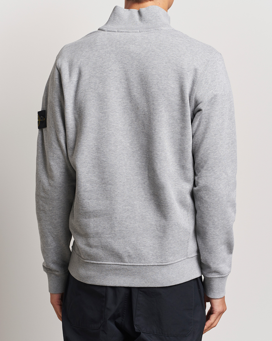 Homme | Pulls Et Tricots | Stone Island | Garment Dyed Fleece Half Zip Melange Grey