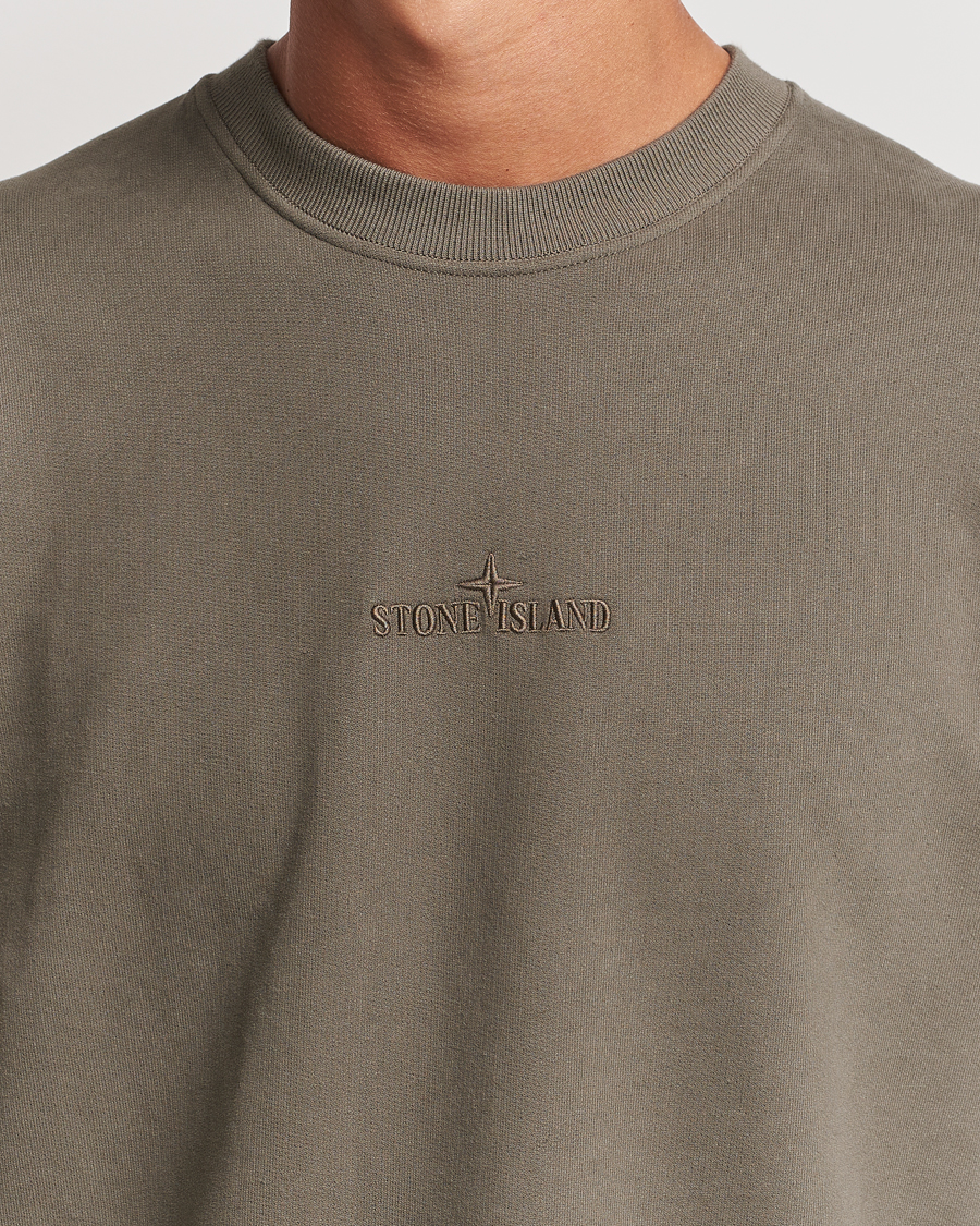 Homme | Pulls Et Tricots | Stone Island | Garment Dyed Fleece Logo Sweatshirt Walnut