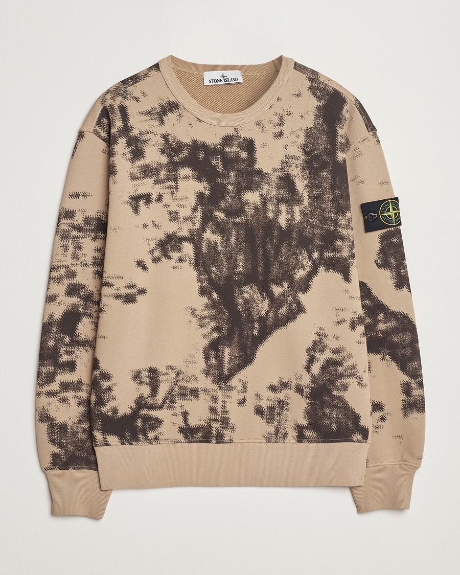 Homme | Pulls Et Tricots | Stone Island | Garment Dyed Fleece Camo Sweatshirt Dove Grey
