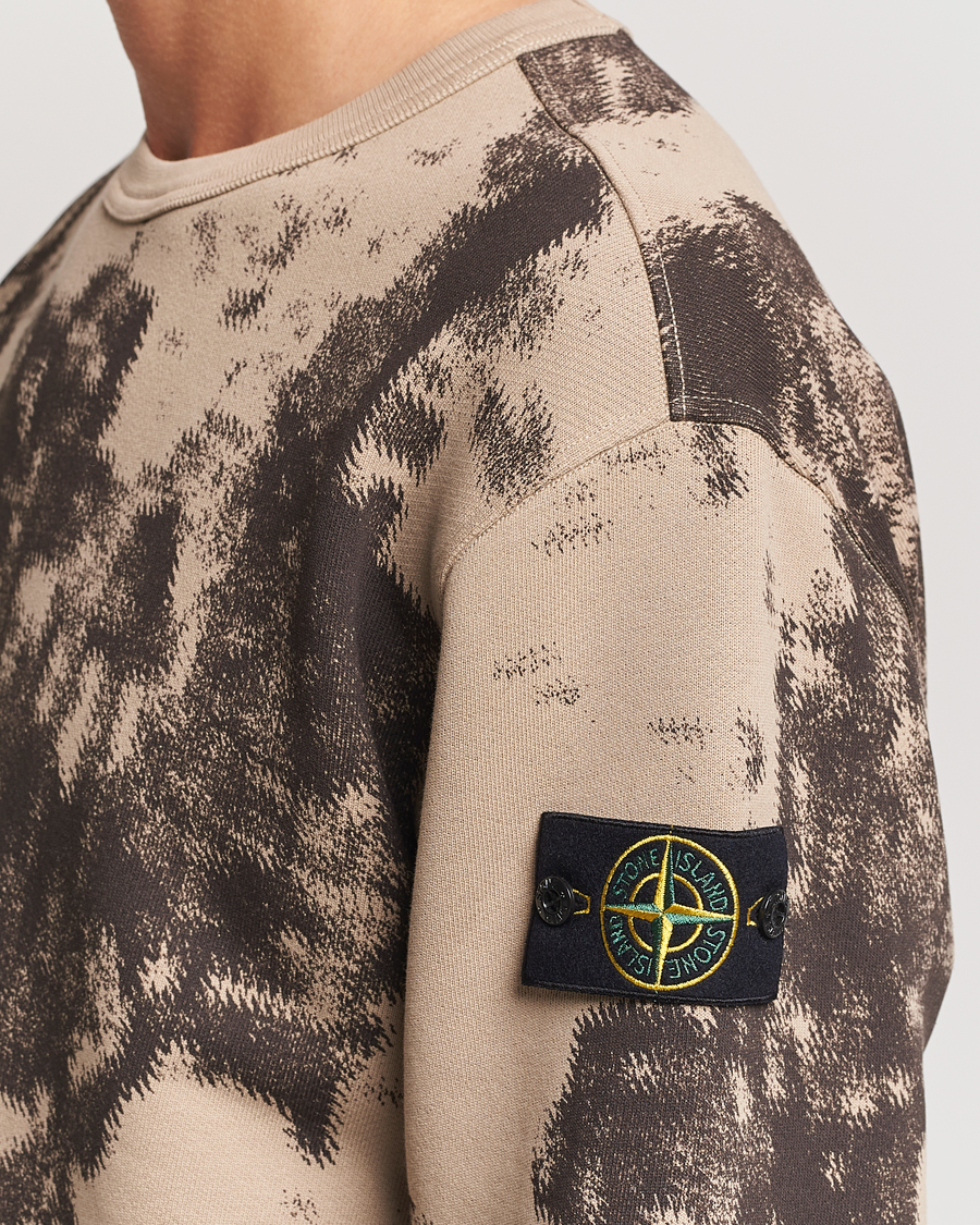 Homme | Pulls Et Tricots | Stone Island | Garment Dyed Fleece Camo Sweatshirt Dove Grey