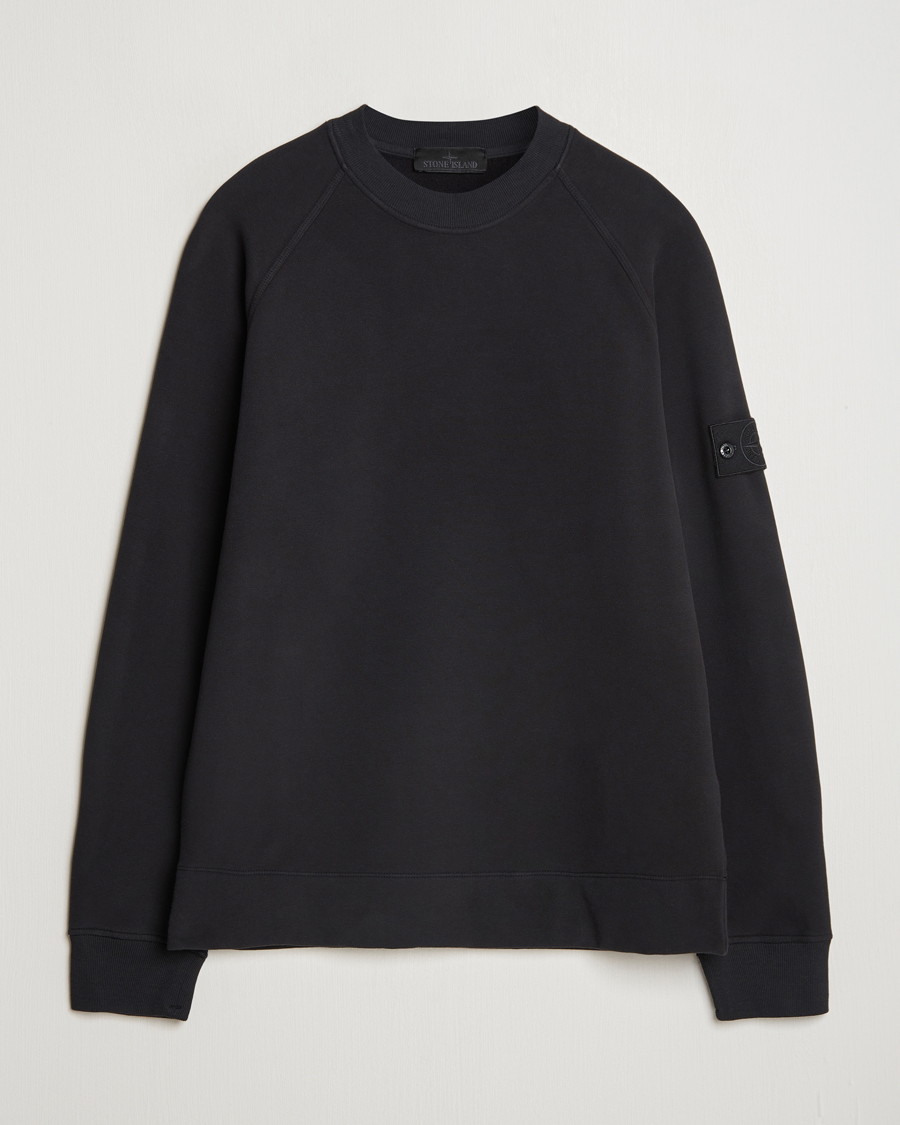 Homme | Pulls Et Tricots | Stone Island | Ghost Organic Cotton Fleece Sweatshirt Black