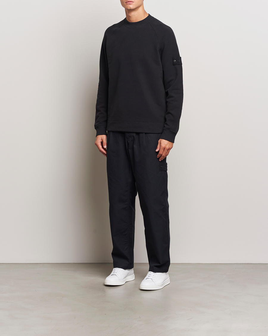 Homme | Pulls Et Tricots | Stone Island | Ghost Organic Cotton Fleece Sweatshirt Black