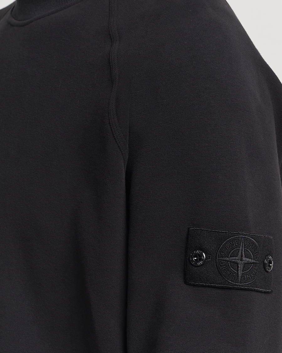 Homme | Pulls Et Tricots | Stone Island | Ghost Organic Cotton Fleece Sweatshirt Black