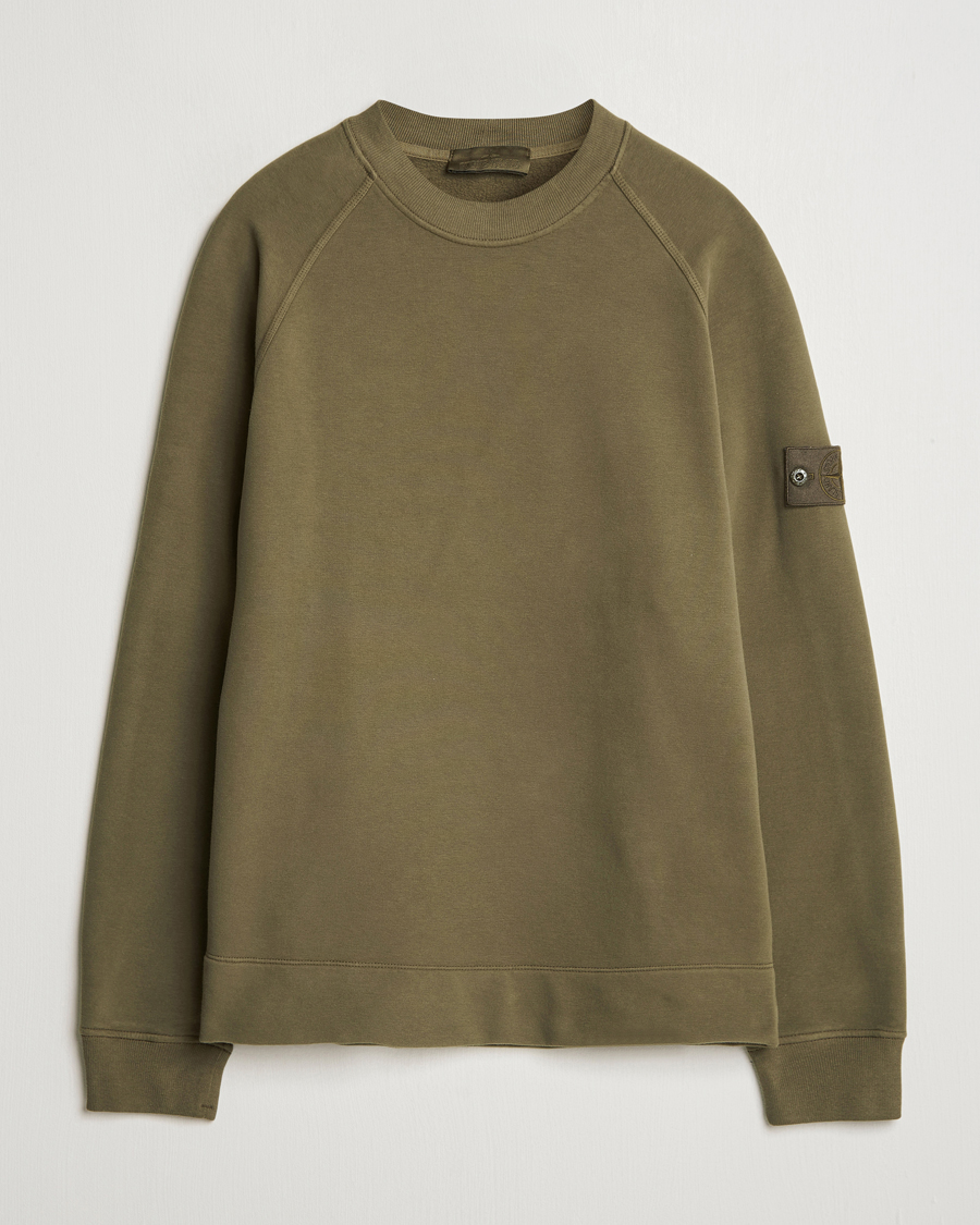 Homme | Pulls Et Tricots | Stone Island | Ghost Organic Cotton Fleece Sweatshirt Military Green